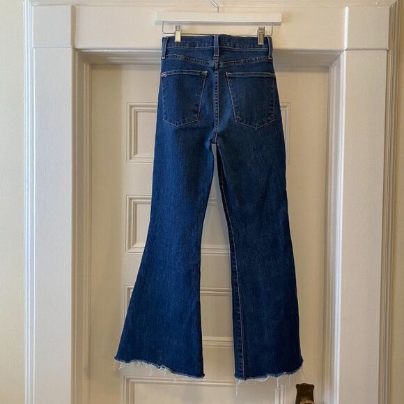 Alice + Olivia Beautiful High Rise Bell Flare Jeans in Soho Blues - Picture 3 of 9